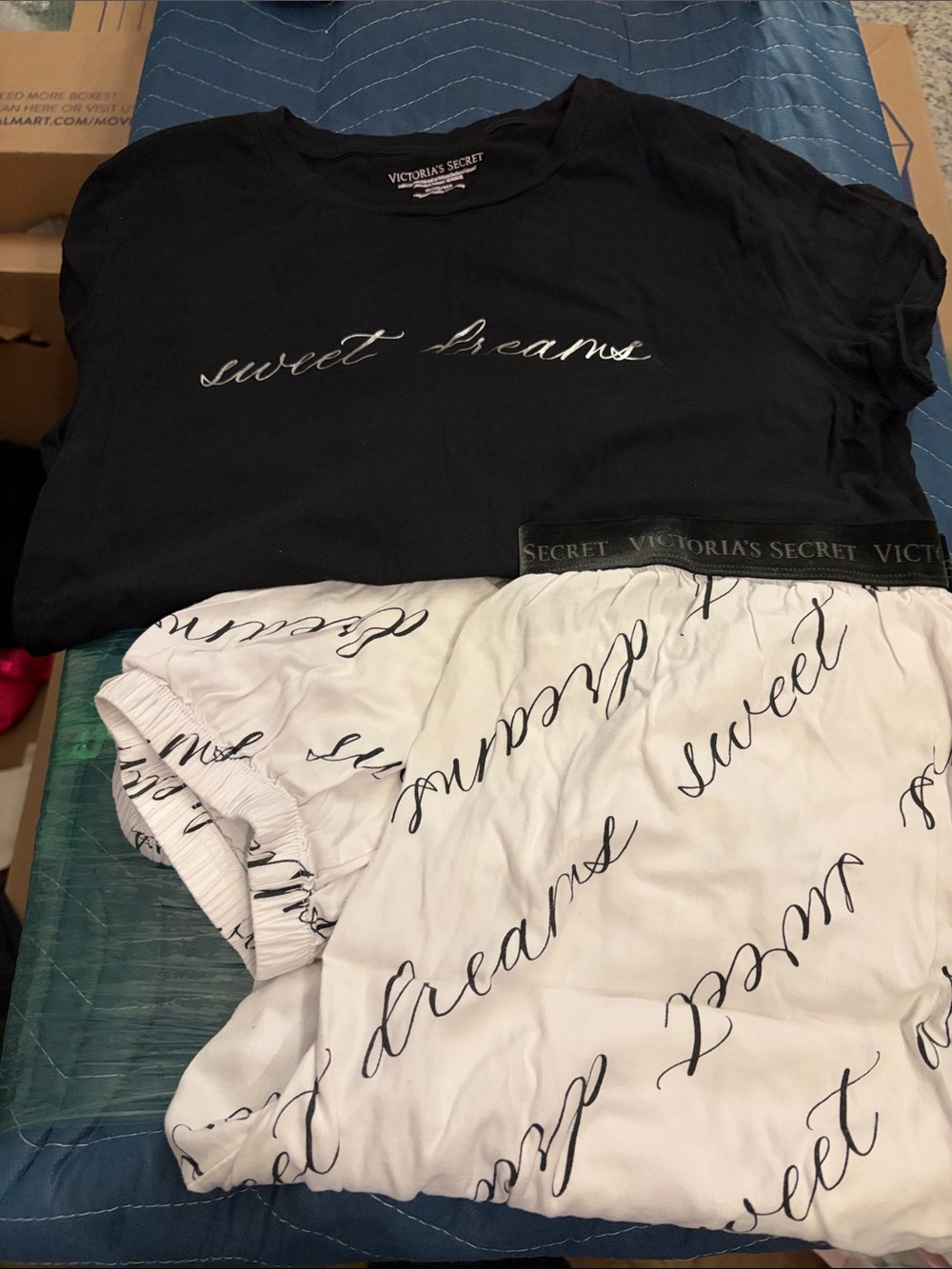 Victoria's Secret Black & White 'Sweet Dreams' Pajama Set